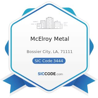 sheet metal fabrication sic code|3444 sic code.